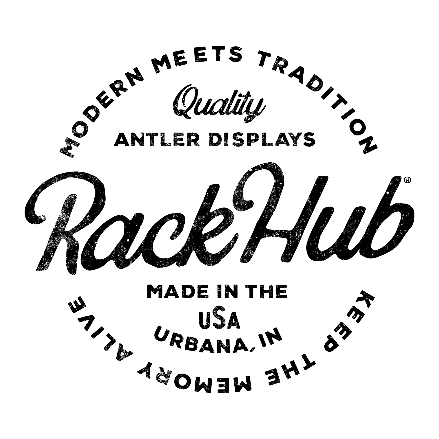 Rack Hub Vintage Logo Hoodie XL Heather Grey